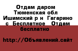 Отдам даром - Тюменская обл., Ишимский р-н, Гагарино с. Бесплатное » Отдам бесплатно   